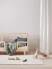 Bedfolk Green 100% Cotton Toddler Duvet Cover - Image 2 of 3