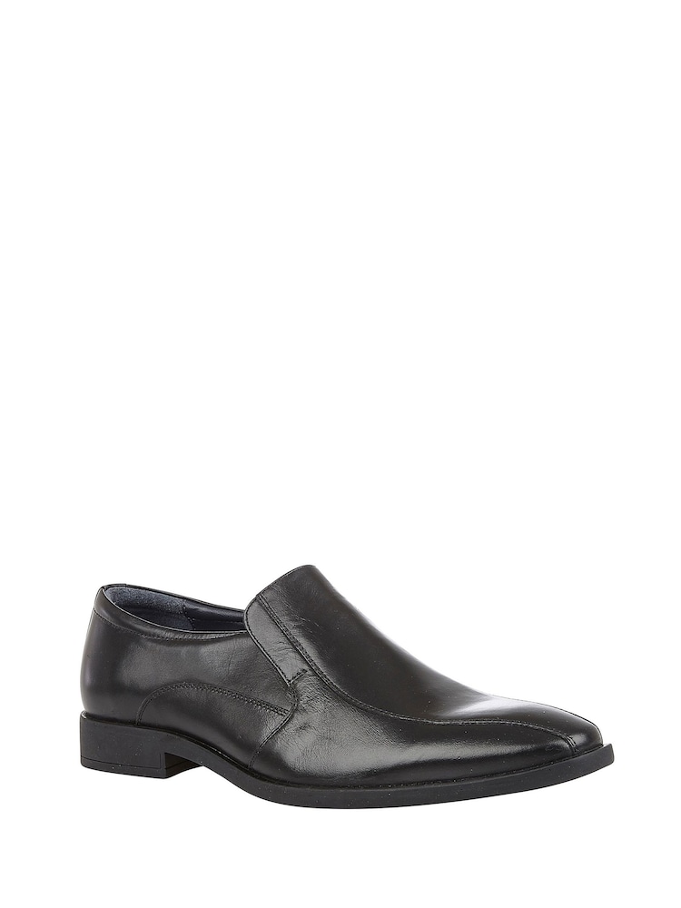 Lotus Black Leather Loafers - Image 2 of 5