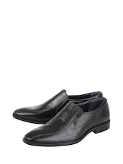 Lotus Black Leather Loafers - Image 3 of 5