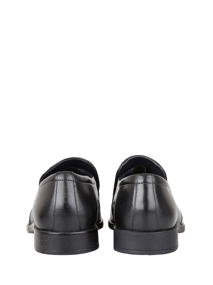 Lotus Black Leather Loafers - Image 4 of 5