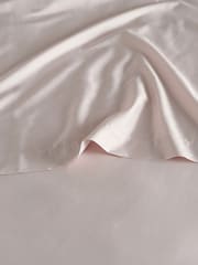 Bedfolk Pink 100% Cotton Luxe Deep Fitted Sheet - Image 1 of 4