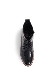 Pavers Black Patent Lace-Up Ankle Boots - Image 4 of 5