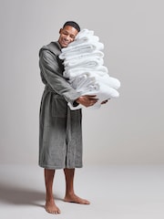 Bedfolk White Plush 100% Cotton Towel - Image 2 of 5