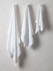 Bedfolk White Plush 100% Cotton Towel - Image 3 of 5