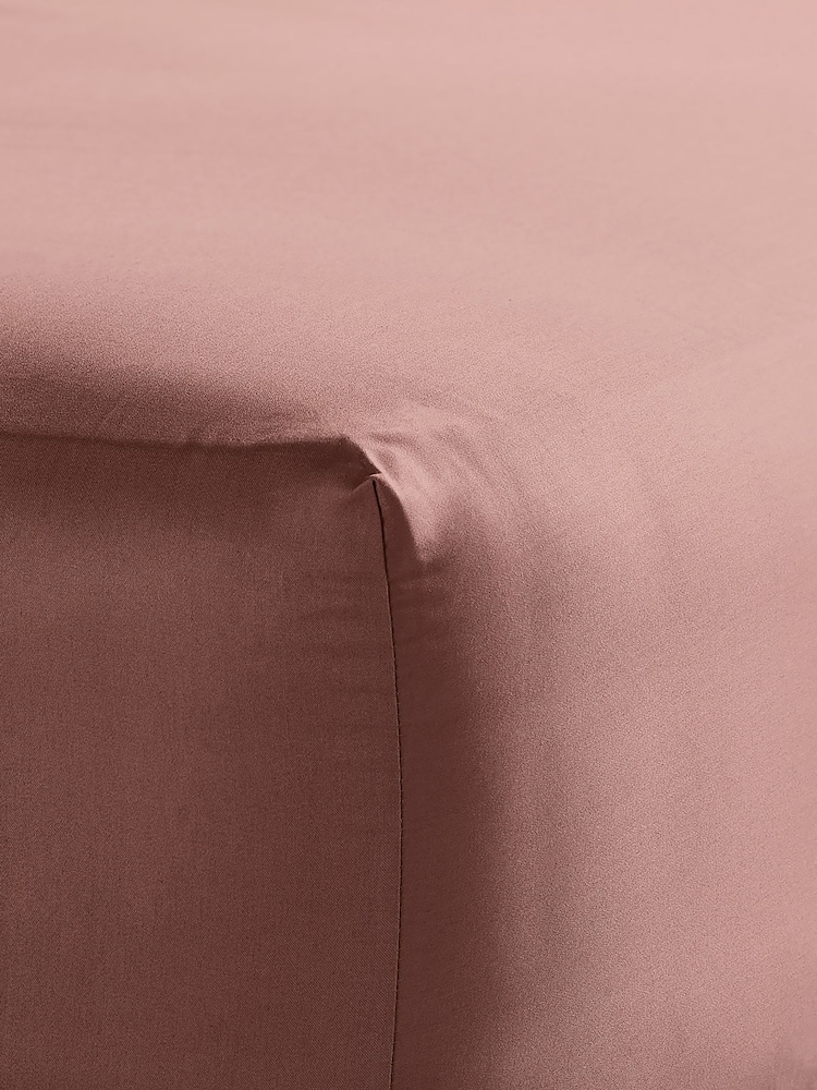 Bedfolk Orange 100% Cotton Luxe Fitted Sheet - Image 1 of 4