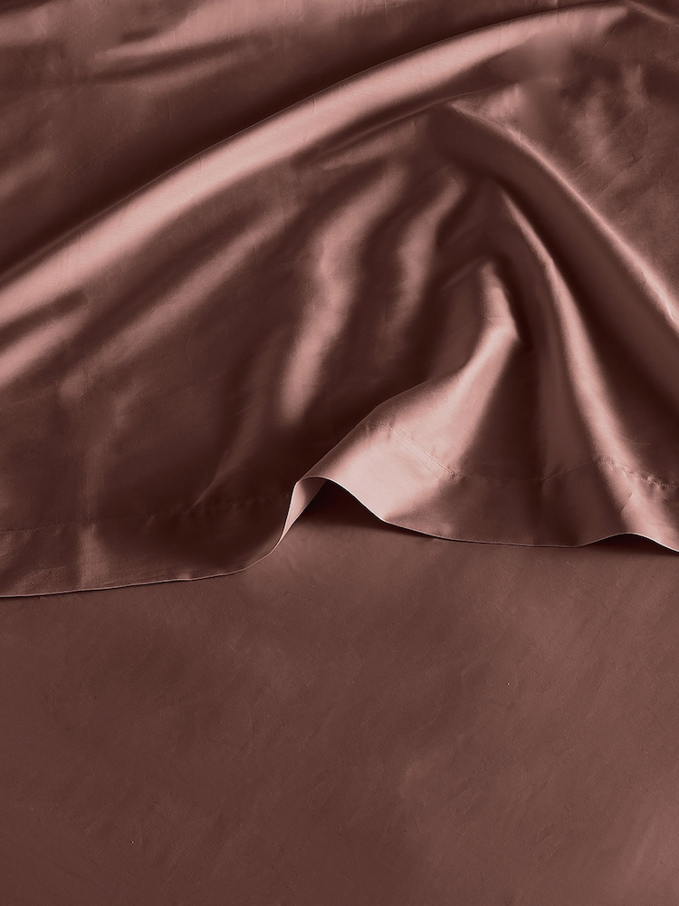 Bedfolk Orange 100% Cotton Luxe Fitted Sheet - Image 2 of 4
