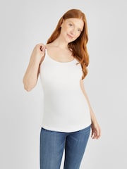 JoJo Maman Bébé White 2-Pack Maternity & Nursing Vest Tops - Image 2 of 4