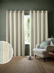 Emily Bond Fern George Stripe Print 100% Cotton Made to Measure Curtains - Image 1 of 9