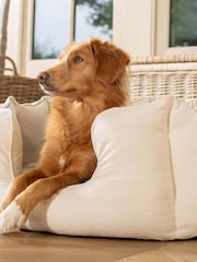 Lords and Labradors Cream High Sided 100% Cotton Savanna Dog Bed - Image 2 of 5