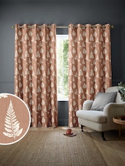 Emily Bond Rust Orange Tynesfield Made to Measure 100% Cotton Curtains - Image 1 of 9