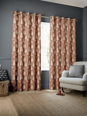 Emily Bond Rust Orange Tynesfield Made to Measure 100% Cotton Curtains - Image 2 of 9