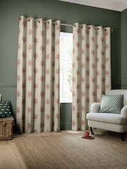 Emily Bond Rust Orange Yew Tree Made to Measure 100% Cotton Curtains - Image 2 of 9