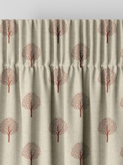 Emily Bond Rust Orange Yew Tree Made to Measure 100% Cotton Curtains - Image 6 of 9