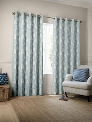 Emily Bond Duck Egg Blue Tynesfield 100% Cotton Made to Measure Curtains - Image 2 of 9
