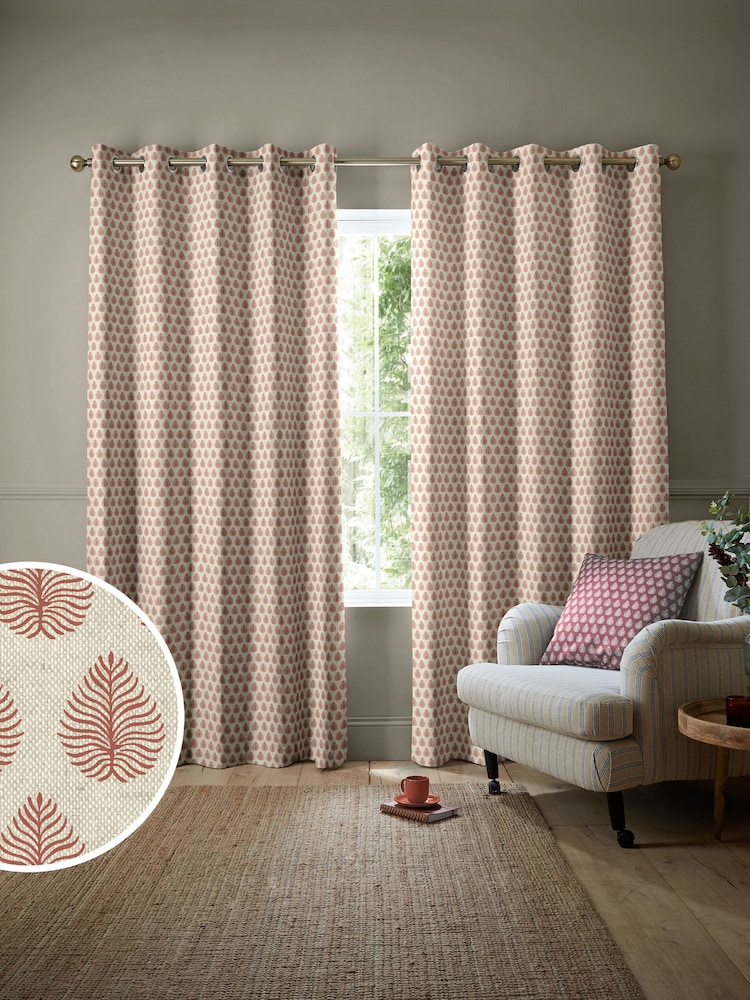 Emily Bond Rust Orange Jaipur Made to Measure Curtains - Image 1 of 9
