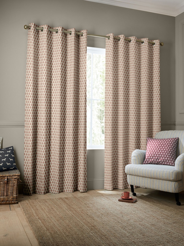 Emily Bond Rust Orange Jaipur Made to Measure Curtains - Image 2 of 9
