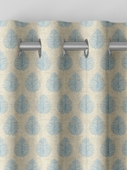 Emily Bond Sky Blue Jaipur Made to Measure 100% Cotton Curtains - Image 7 of 9
