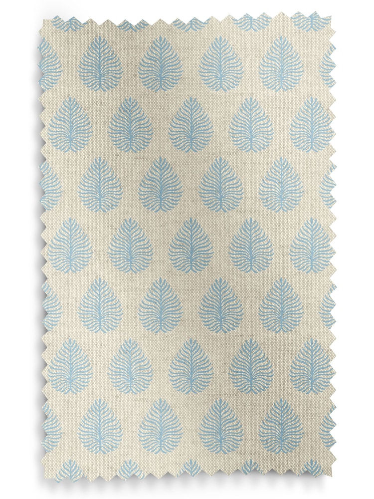 Emily Bond Sky Blue Jaipur Made to Measure 100% Cotton Curtains - Image 9 of 9
