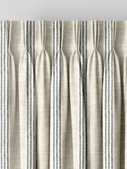 Emily Bond Charcoal George Stripe Print Made to Measure Curtains - Image 5 of 9