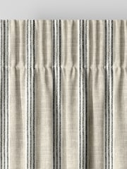 Emily Bond Charcoal George Stripe Print Made to Measure Curtains - Image 6 of 9