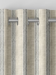 Emily Bond Charcoal George Stripe Print Made to Measure Curtains - Image 7 of 9