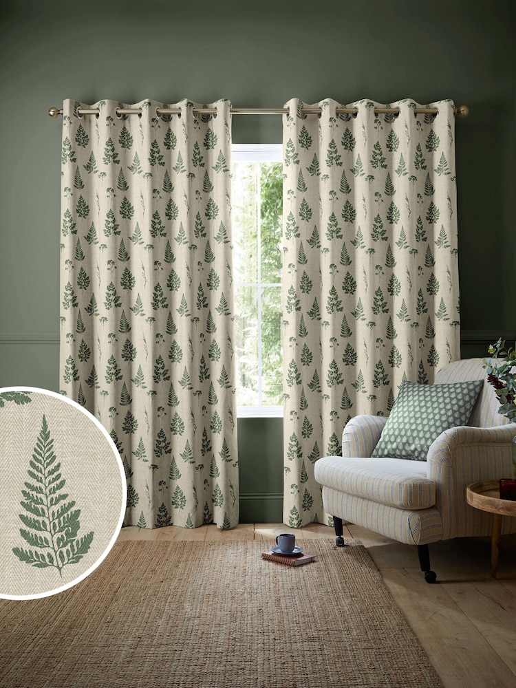 Emily Bond Forest Green Tynesfield Made to Measure Curtains - Image 1 of 9