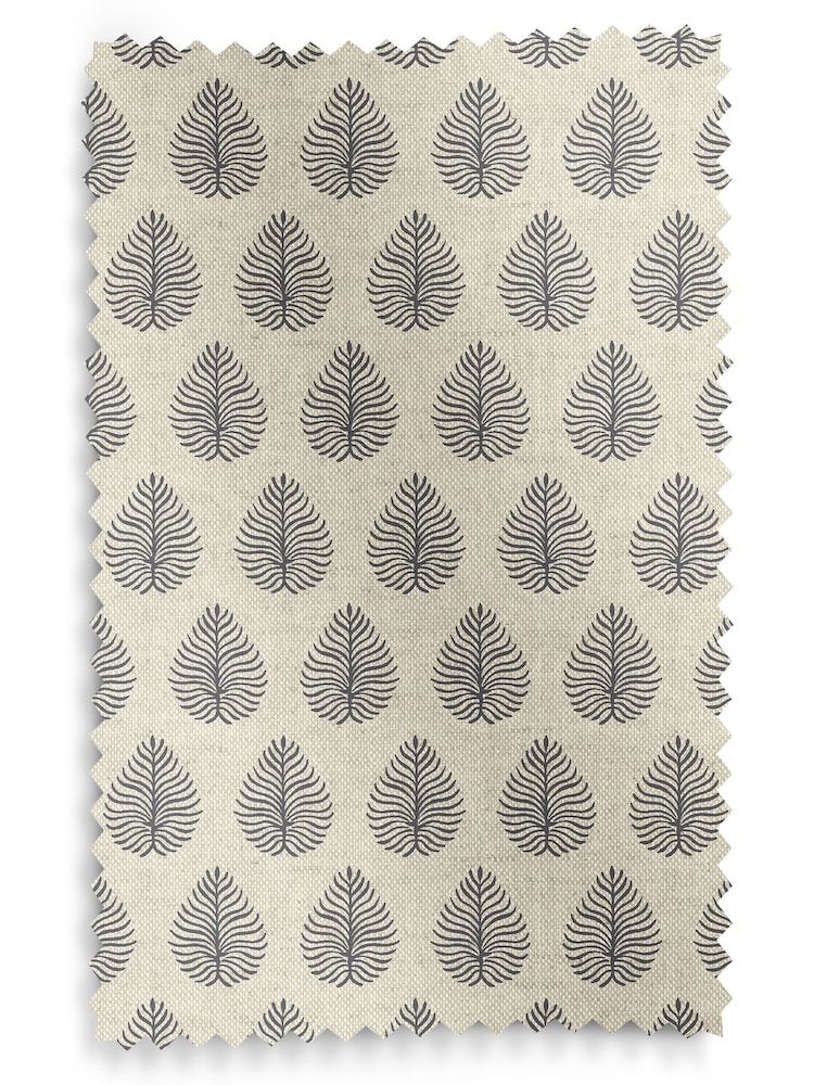 Emily Bond Charcoal Grey Jaipur 100% Cotton Made to Measure Curtains - Image 9 of 9