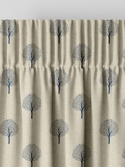 Emily Bond Navy Blue Yew Tree Made to Measure 100% Cotton Curtains - Image 6 of 9