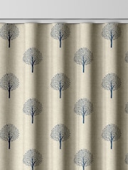Emily Bond Navy Blue Yew Tree Made to Measure 100% Cotton Curtains - Image 8 of 9