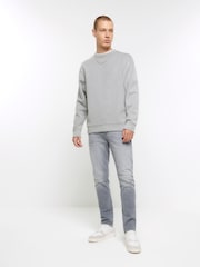 Grau - River Island Stretch-Jeans in Skinny-Fit - Bild 1 von 4