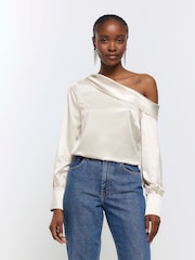 River Island White Off Shoulder Top - Image 1 of 6