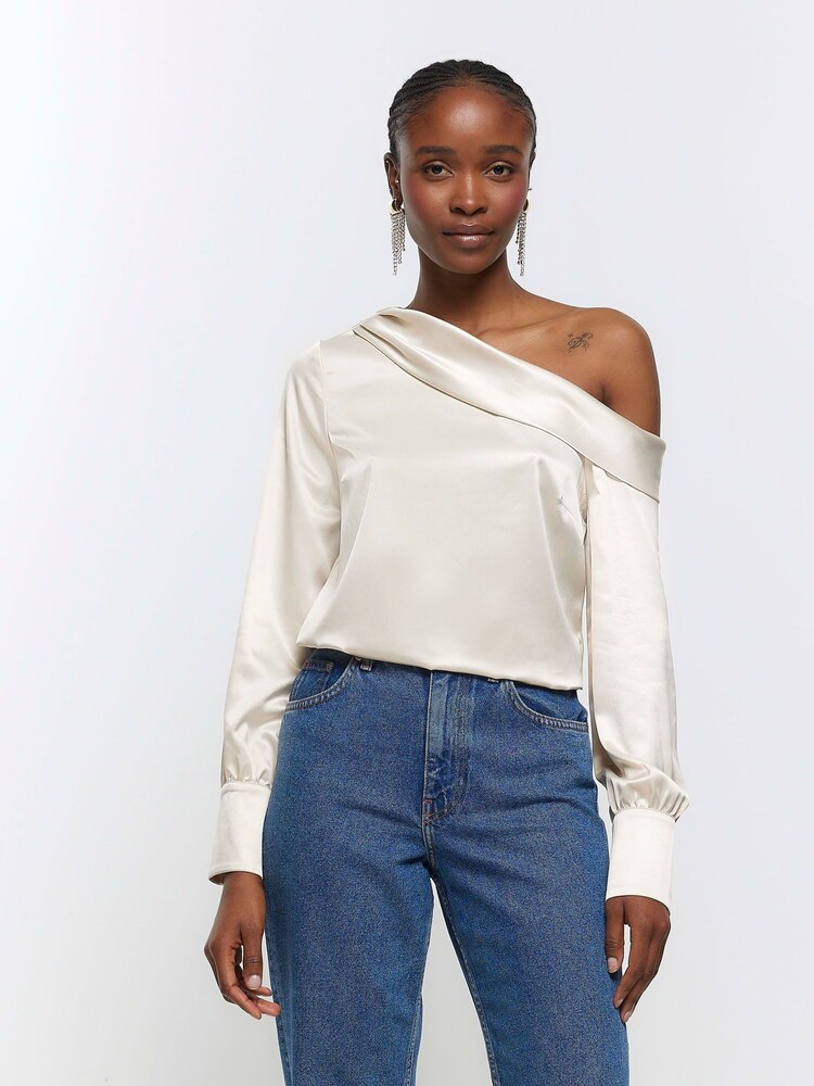 River Island White Off Shoulder Top - Image 1 of 6