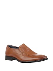 Lotus Brown Leather Loafers - Image 1 of 4