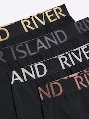 River Island Black Multipack of 4 Regular Fit Trunk - Image 2 of 4