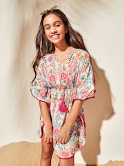 Weiß mit Muster - Lipsy Kaftan aus Jersey (Von 2-16 Jahre) - Bild 1 von 4