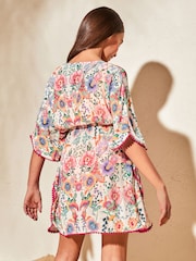 Weiß mit Muster - Lipsy Kaftan aus Jersey (Von 2-16 Jahre) - Bild 3 von 4