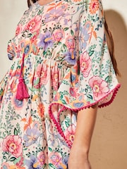 Weiß mit Muster - Lipsy Kaftan aus Jersey (Von 2-16 Jahre) - Bild 4 von 4