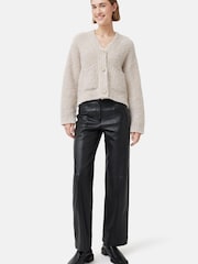 Jigsaw Cream Boucle V-Neck Cardigan - Image 3 of 6