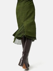 Jigsaw Textured Check Midi Dress - Image 3 of 6