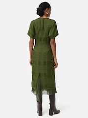 Jigsaw Textured Check Midi Dress - Image 5 of 6