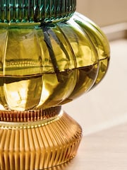 Green Ombre Glass Pillar Vase - Image 8 of 10