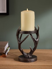 Bronze Antler Pillar Candle Holder - Image 1 of 5