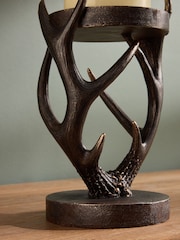 Bronze Antler Pillar Candle Holder - Image 2 of 5