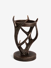 Bronze Antler Pillar Candle Holder - Image 4 of 5