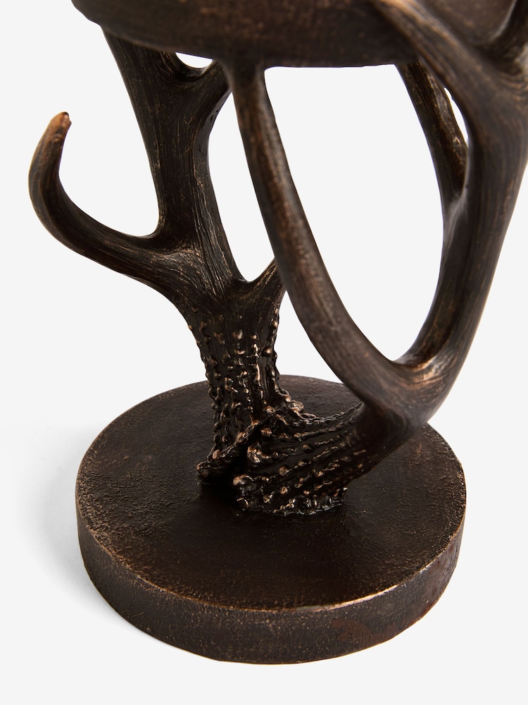 Bronze Antler Pillar Candle Holder - Image 5 of 5