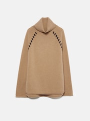 Jigsaw Brown Merino Scoop Hem Jumper - Image 6 of 6