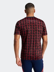 adidas Black/Red Manchester United Pre Match Jersey - Image 2 of 8
