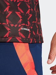 adidas Black/Red Manchester United Pre Match Jersey - Image 6 of 8