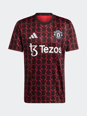 adidas Black/Red Manchester United Pre Match Jersey - Image 7 of 8