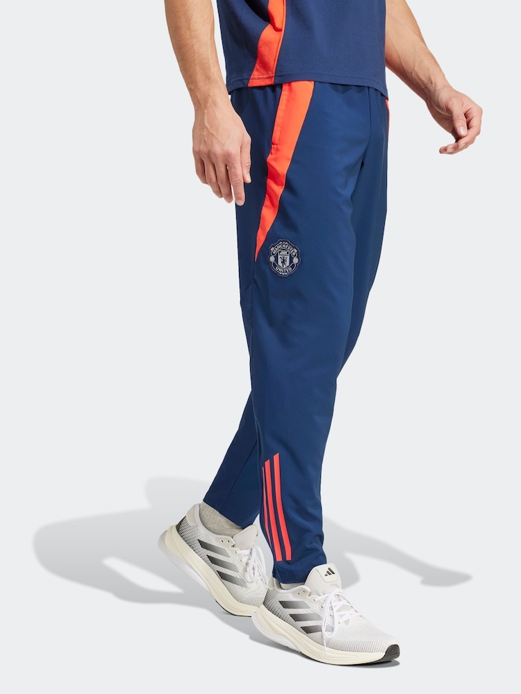 adidas Navy/Red Manchester United Tiro 24 Presentation Tracksuit Bottoms - Image 1 of 6